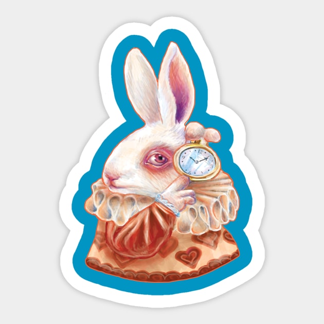 White Rabbit Sticker by valifullerquinn